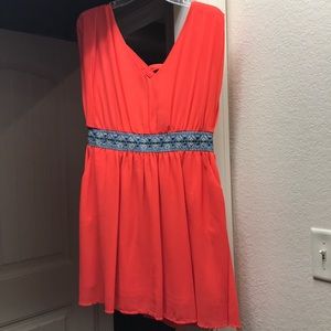 ⭐️FINAL PRICE⭐️Orange midi dress, LOW BACK